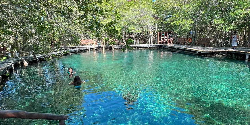 Besuch einer wunderschönen Cenote in Mexiko